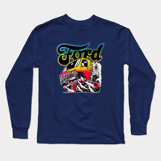 70s Ford Van Long Sleeve T-Shirt by DCMiller01